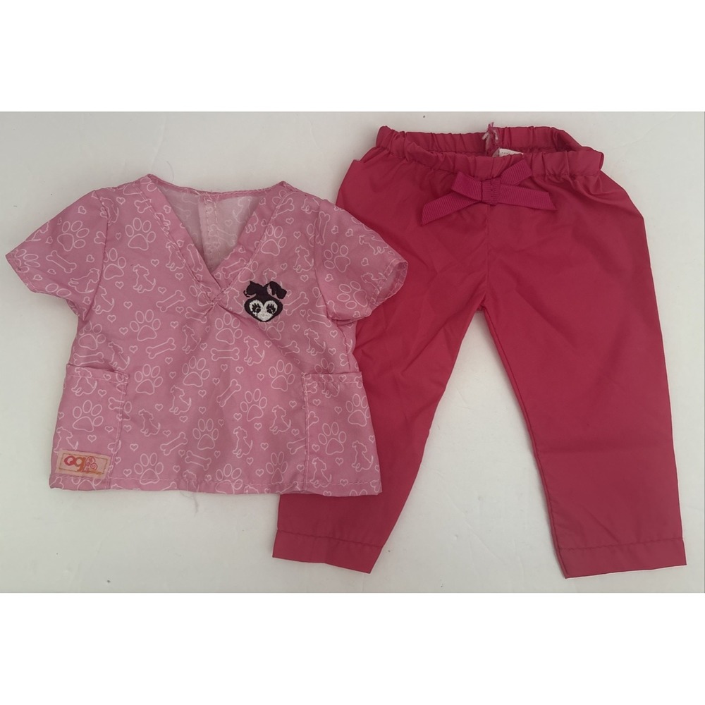 OG Our Generation Doll Pink Veternerian Scrub Set 18 Inch Doll Outfit